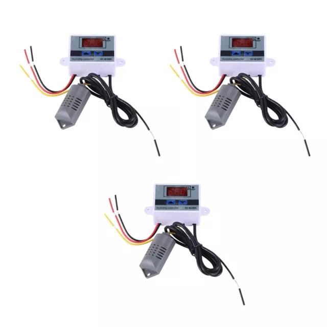 3X Digital Humidity Controller Hygrometer Humidity Control Switch 0-99%Rh  F5G8
