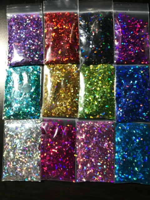 Solvent Resistant Diamond shape 2mm Glitter U Choose Color Nail Art Face Crafts