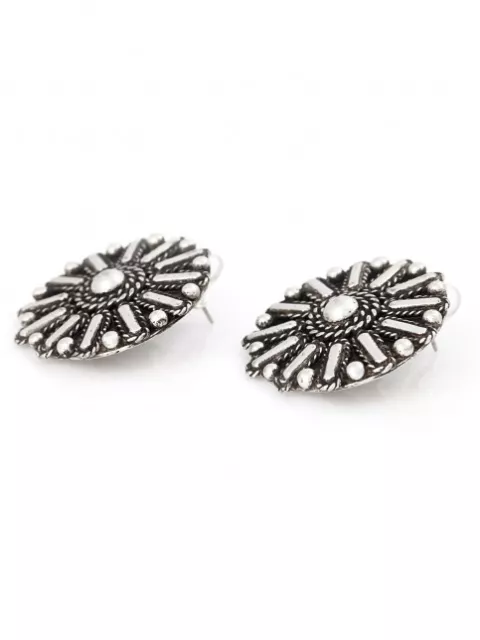 Vanessa Mooney Silver Rocker Stud Earrings NEW