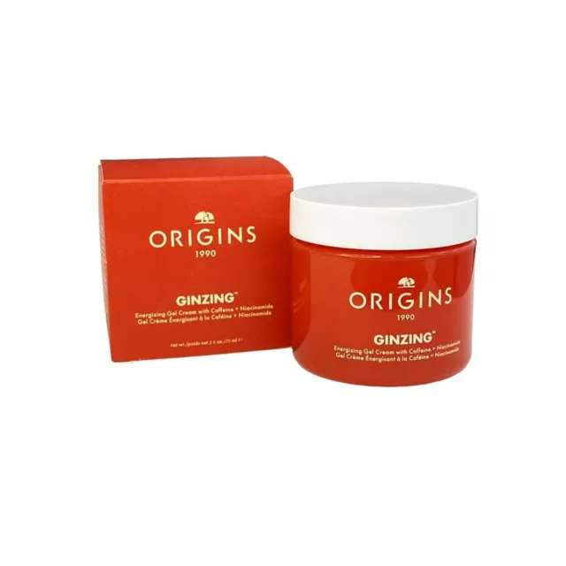 Crema de gel energizante Origins Ginzing con cafeína - tamaño 2,5 oz. / 75 ml