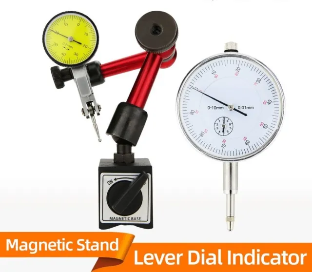Magnetic Holder Measuring Probes Indicator Stand Lever Dial Base Micrometer