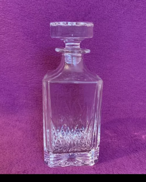 Vintage Heavy Crystal Cut Glass Decanter - Whiskey,Brandy, Wine or Port