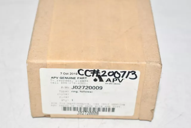 NEW SPX / APV J02720009 Ring Follower For Use With Homegenizers 60mm Bore