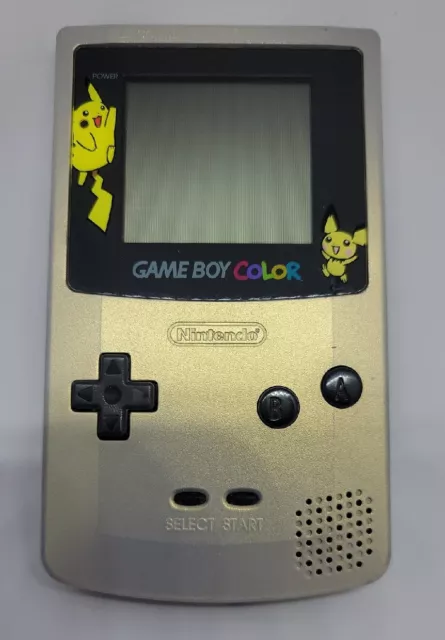 🚀Gameboy Color Bundle , Gold Pikachu Edition with Gold Pokemon Game & Case .🚀