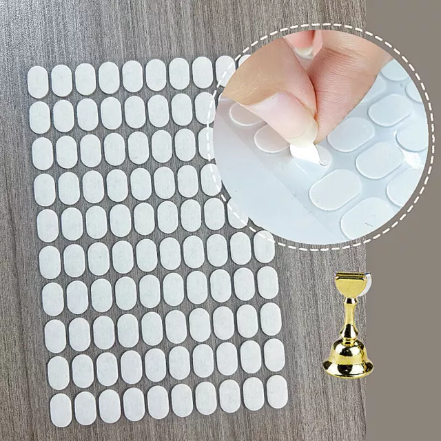 Nail Practice Stand Holder Sticker Nail Stand Double Sided Tape Nail Salon