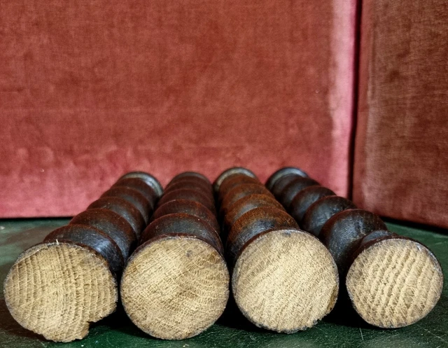 4 Barley twist turned spindle Column Antique french oak architectural salvage 10 11