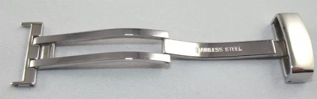 16 - 18 - 20 -22 mm Kippfaltschließe Klappfaltschließe Stahl Uhren Lederbänder