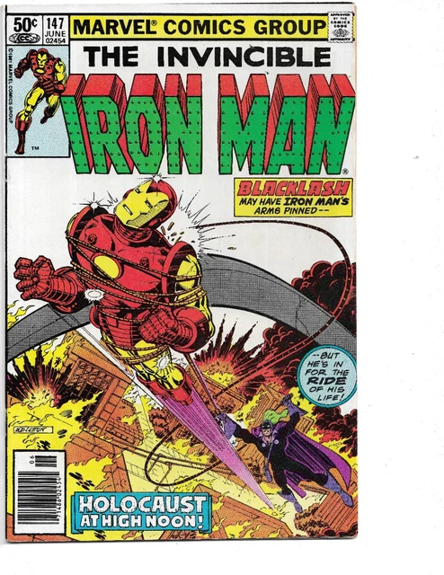 Invincible Iron Man (Marel 1981) FVF #147 Newsstand Copy BOB LAYTON Art!