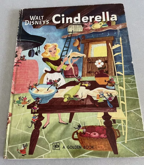Walt Disney’s Cinderella - A Golden Book - Copyright 1950 -  1974 Printing-  HC