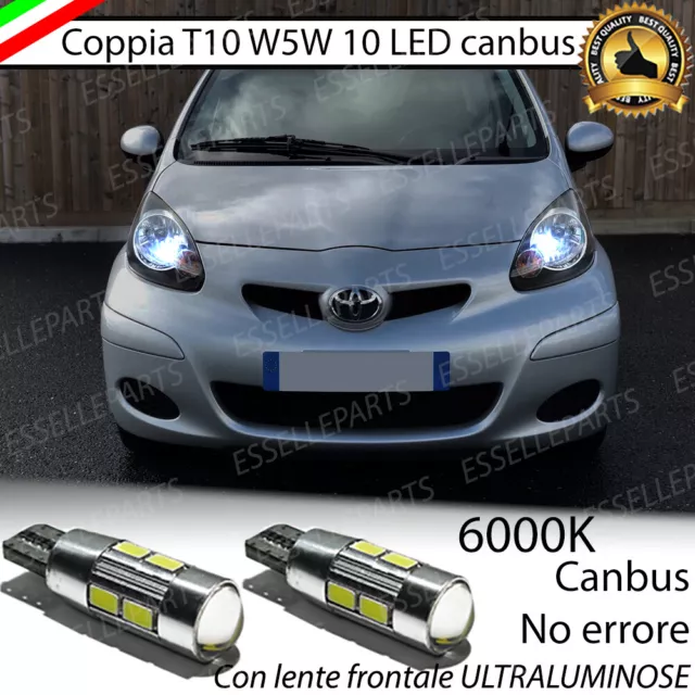 Lampade T10 W5W Canbus 6 LED no error luci posizione Toyota Corolla (E120)