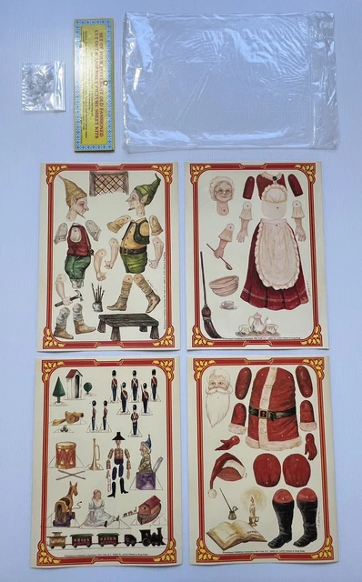 Santa Mrs. Claus Gnomes and Toys Uncut Paper Dolls Merrimack A4322
