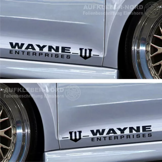2x Wayne Enterprises 30cm Seitenaufkleber Autoaufkleber Tuning JDM DUB Logo B14