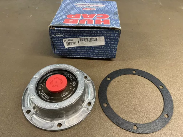 STEMCO 6 Hole Oil Hub Cap 343-4095 Includes Gasket