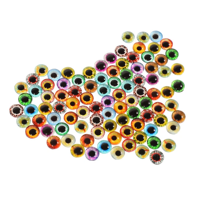 100 Pcs Glass Doll Eyes Artificial Eyes Colored Glass Glass Gems Eyeball 6