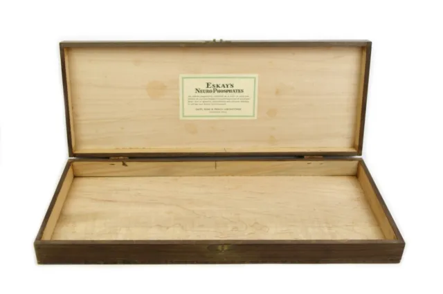 Rare Antique Wood Medicine Box Eskay's Neuro Phosphates Nerve Tonic