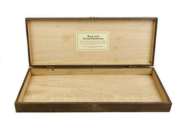 Rare Antique Wood Medicine Box Eskay's Neuro Phosphates Nerve Tonic