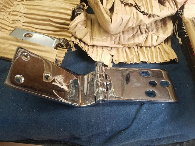 Suburban Barn Door Hinges brand new oem chrome plated GMC 84 85 86 87 88 89 90 + 2