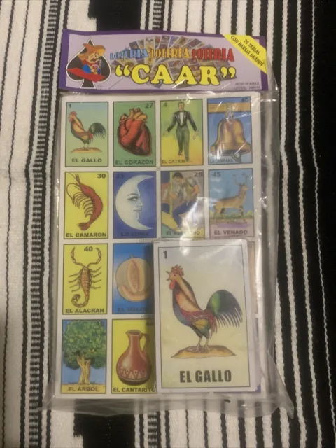 New Loteria Mexican Bingo Game 20 Boards + Deck Of Cards Traditional Classic