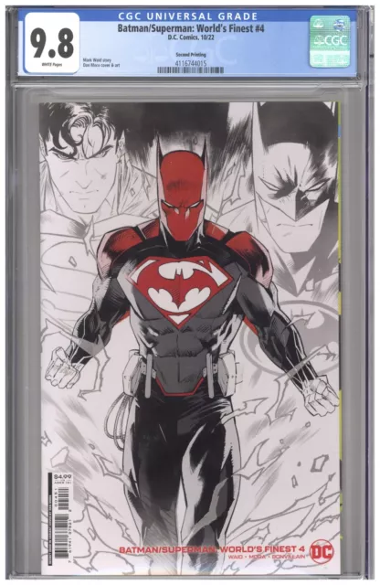 Batman Superman World's Finest #4 CGC 9.8 Dan Mora Fusion Cover Variant Edition