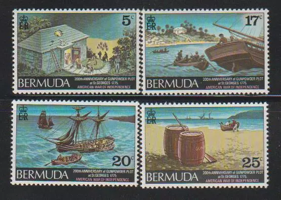 Bermuda Stamps 1975 Anniversary Gun Powder Plot At St Georges Mnh - Misc23-565