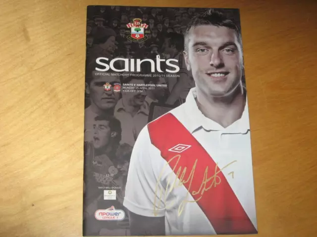 football programme southampton v hartlepool united april 2011