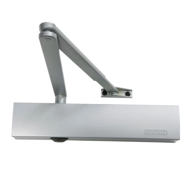 GEZE TS 4000 Door Closer, Silver, Complete With Mounting Plate Etc