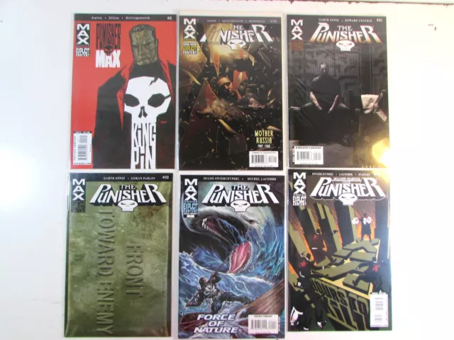 Punisher Lot 6 #7th Series 16,50,53,68,Max 2,Force Nature 1 Marvel 2005 Comics