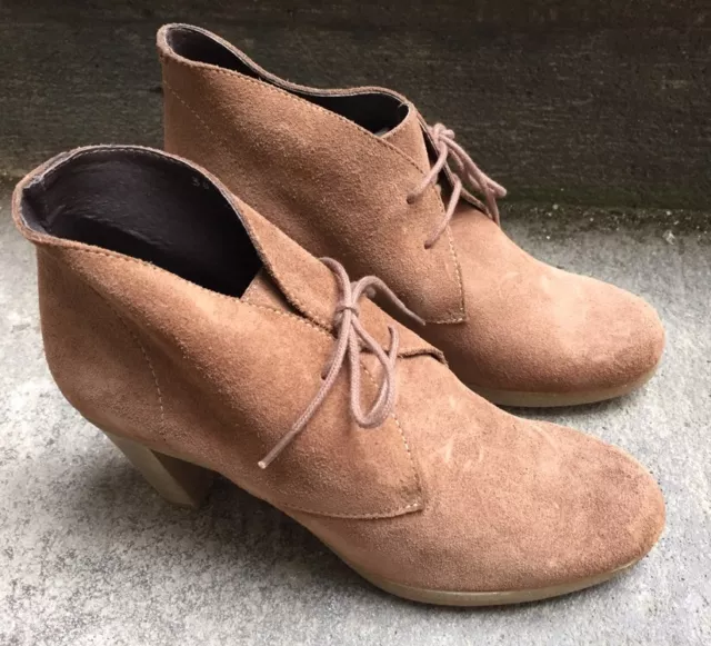 Destockage Neuf Bottines Marque Requins Cuir Taupe @ T 39 @ Neuf 119€ @ N775