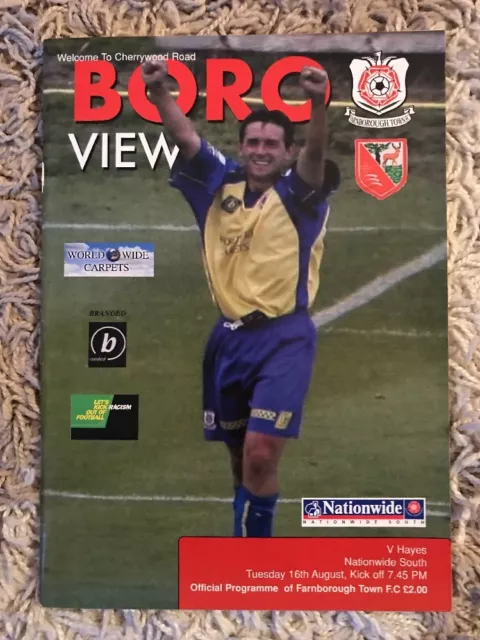 Farnborough Town v Hayes - Nationwide South 2005/06 Programme