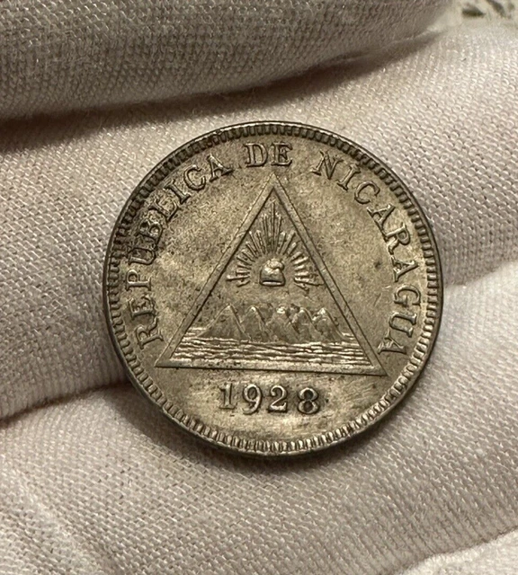 1928 NICARAGUA 5 CENTAVOS KM-12 NICE! Combined shipping! B1915