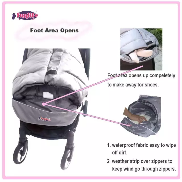 Anti-kick Winter Stroller Blanket,Warm Cuddly Weather Resistant Baby Footmuff... 3