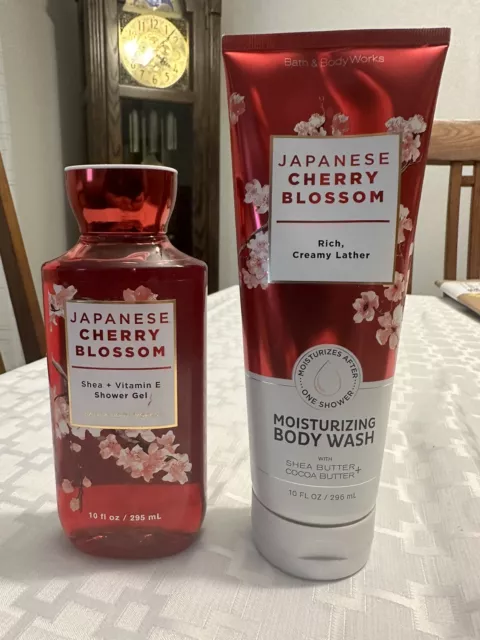 Bath & Body Works Japanese Cherry Blossom Shower Gel, And Moisturizing Body Wash