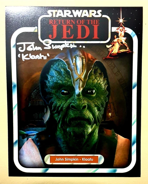 John Simpkin Signed 10X8 Inch Picture As Klaatu+Coa.star Wars🚀