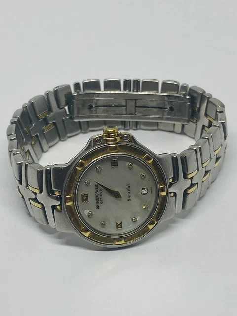 Raymond Weil Watch PARSIFAL 9990 COLLECTION 8 Diamond Mother Of Pearl READ!!!!!! Raymond Weil Watch PARSIFAL 9990 COLLECTION 8 Diamond Mother Of Pearl READ!!!!!!