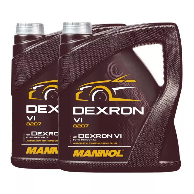 8 (2x4) Liter MANNOL Dexron VI Automatik Getriebeöl für Opel, MB 236.14