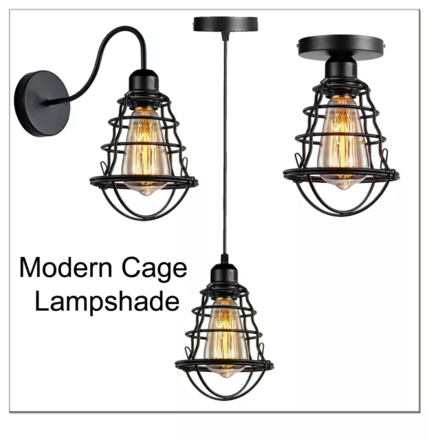 Plafonnier de cage moderne vintage industriel rétro abat-jour loft suspension