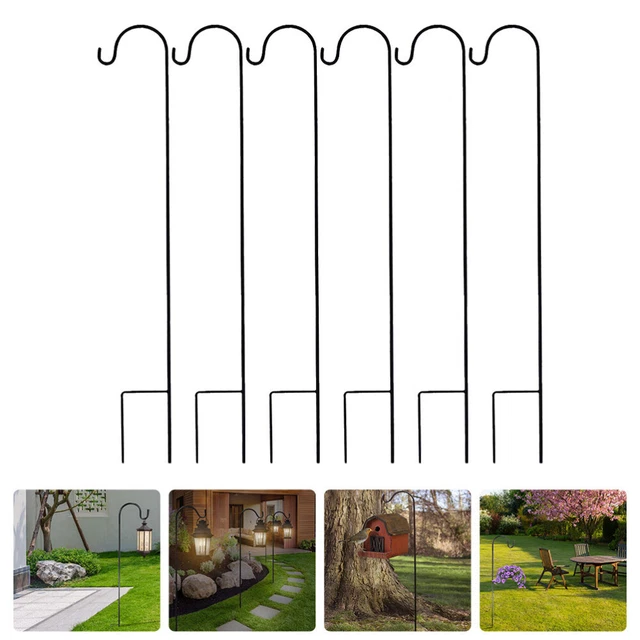 6 Pcs Tall Shepherds Hook Shepherd Hook Outdoor Stakes Flowerpot