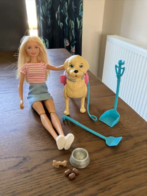 Barbie walking puppy with removable hood best sale