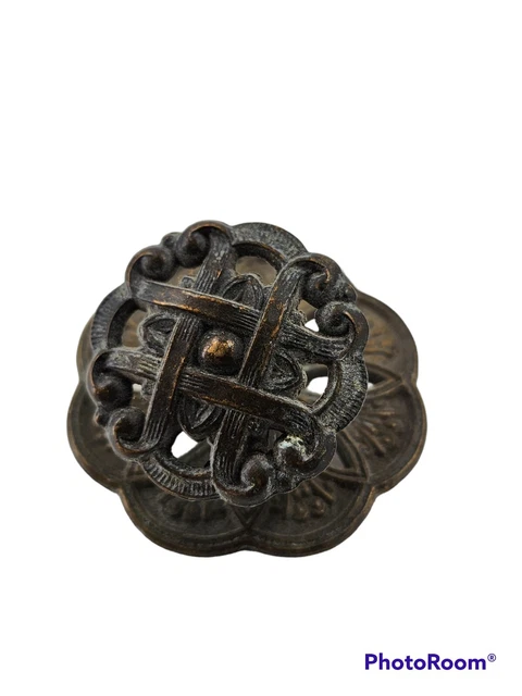 Vintage / Antique Brass Dresser Drawer Cabinet Furniture Pull Knob Hardware