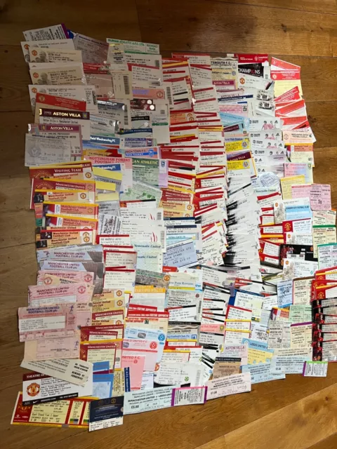 Collection of 510 Manchester Utd Home and Away Tickets