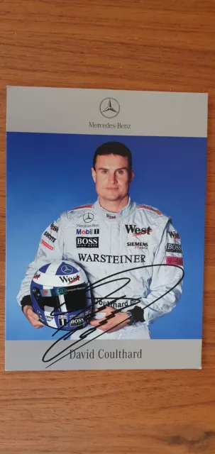 Autogrammkarte David Coulthard Mercedes Benz Formel 1