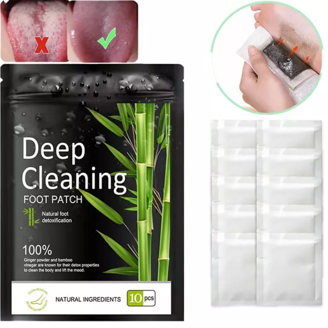 10/20x Körper Natürliche Kräuterreinigung Bandoo Füße Tiefe Detox Patches Pads