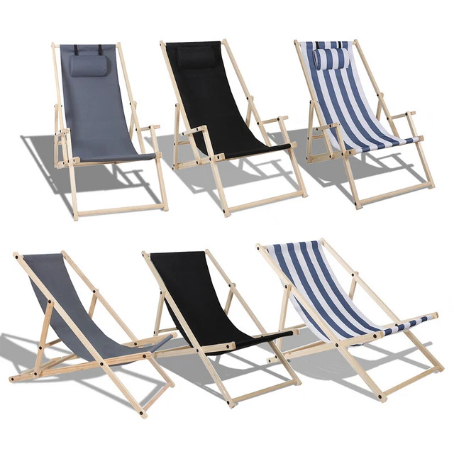 LIEGESTUHL STRANDLIEGESTUHL KLAPPBAR Holz Klappbare Gemühtlicher