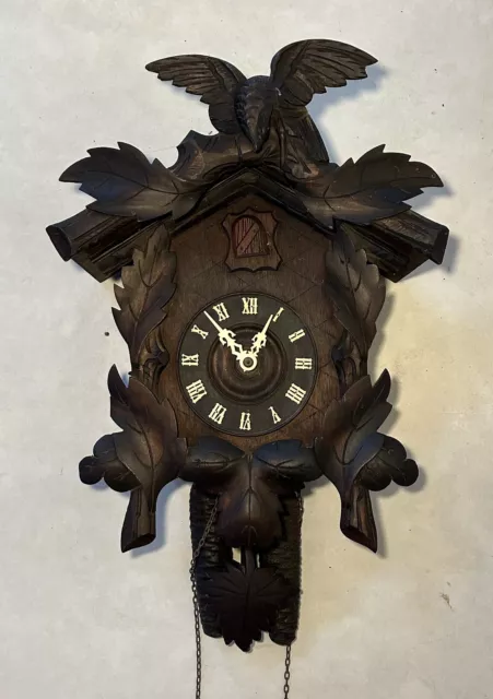 American Cuckoo Clock Co. Black Forest German Wall Wooden Early Wooden Bird