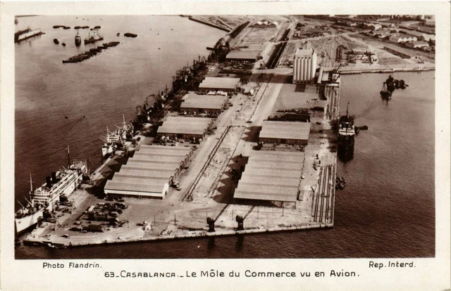 CPA AK MAROC CASABLANCA - Le Mole du Commerce vu en Avion (280879)