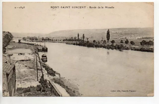PONT SAINT VINCENT - Meurthe et Moselle CPA 54 - view from the edges of the Moselle
