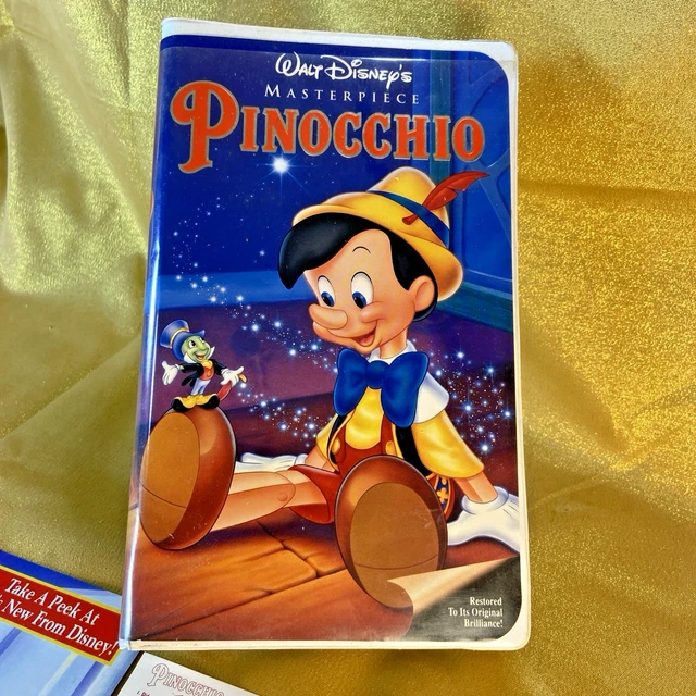 PINOCCHIO VHS DISNEY Video Tape Masterpiece Collection Clamshell Nearly ...