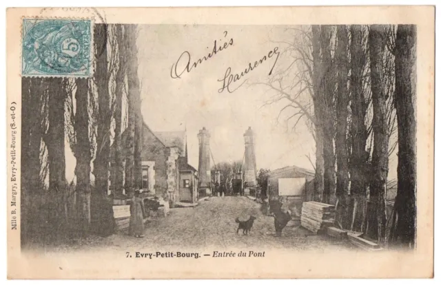 CPA 91 - EVRY (Essonne) - 7. Evry-Petit-Bourg - Entrée du Pont - Dos non divisé