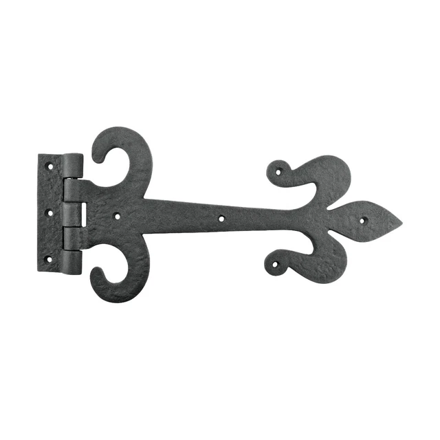 Black Strap Hinges wrought Iron Barn Door & Gate Strap Hinges Fleur De Lis Style