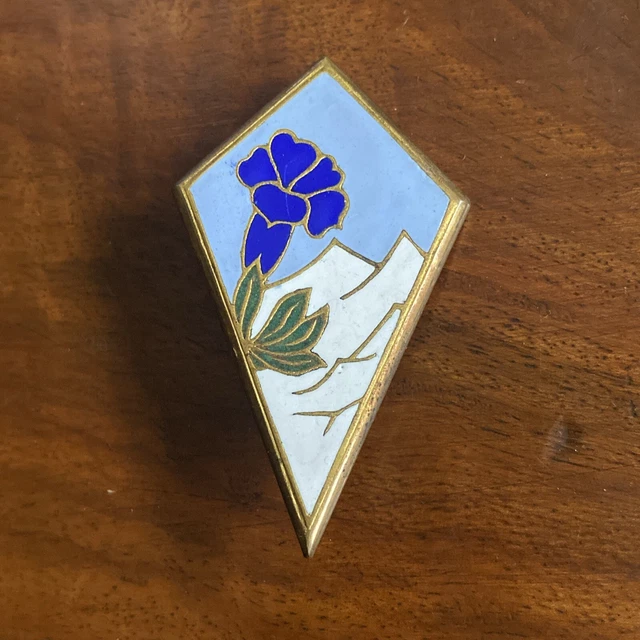 INSIGNE ANCIEN MILITAIRE 27° Division d'Infanterie Alpine émaillée
